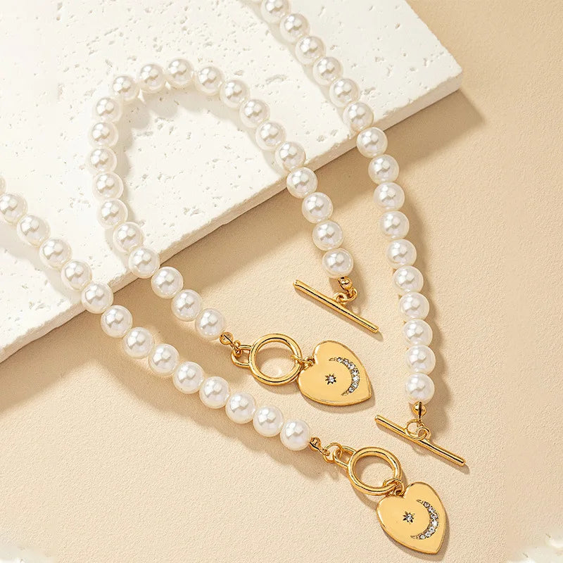 Elysford Pearl Heart Set