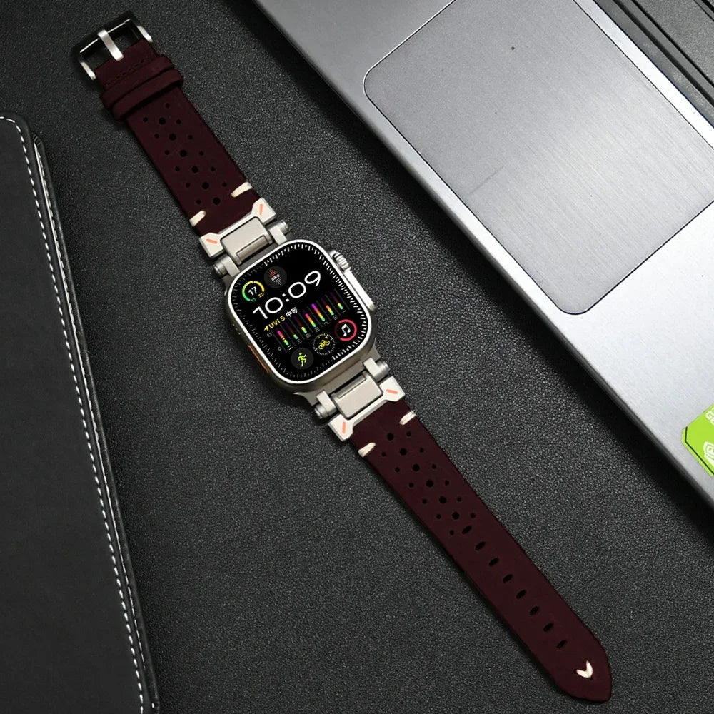 Luxury Leather Strap for Apple Watch – Timeless Style & Comfort