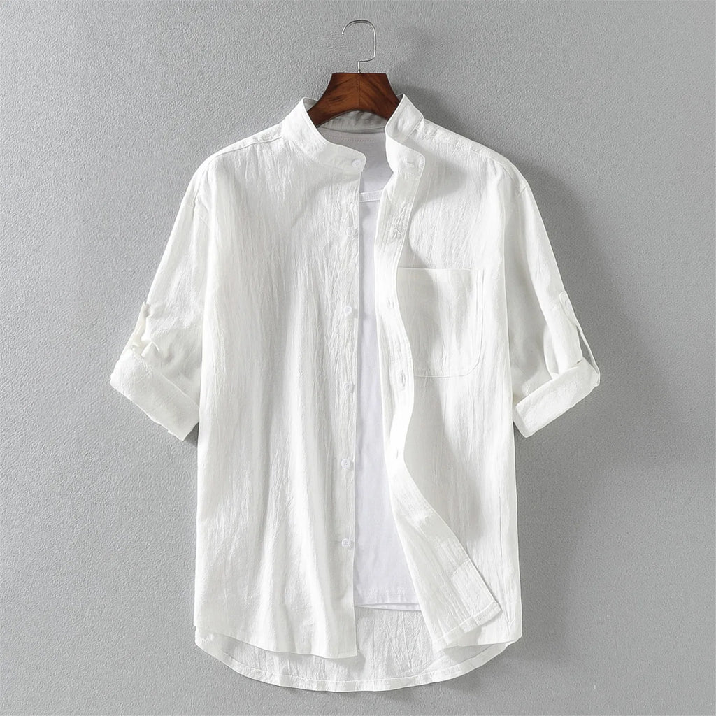 Santo Mandarin Collar Shirt
