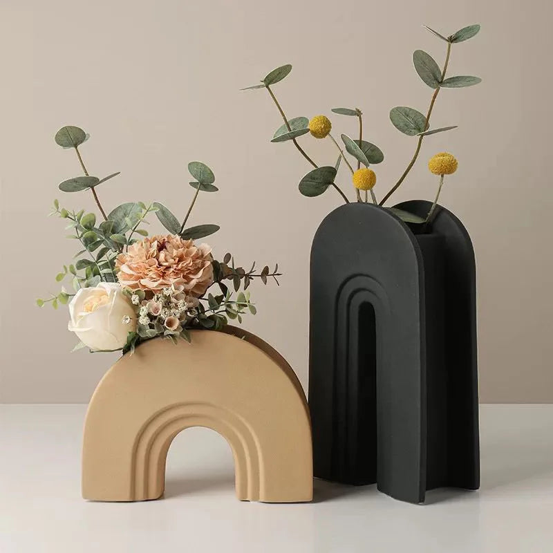 Modern Nordic Geometric Ceramic Vase