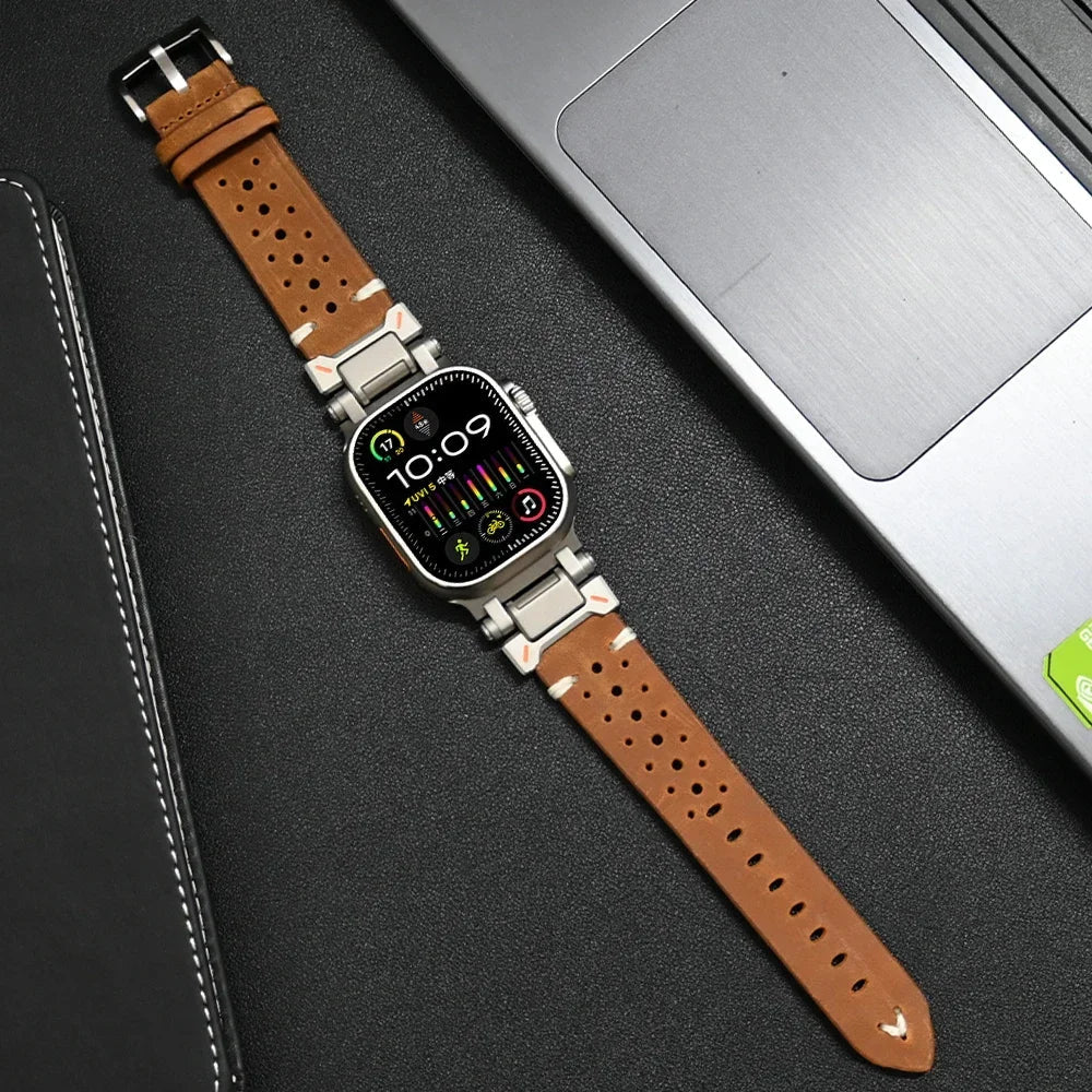 Luxury Leather Strap for Apple Watch – Timeless Style & Comfort