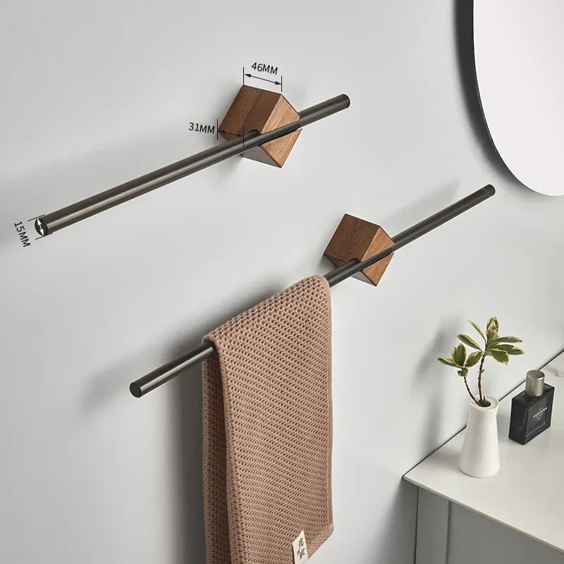 Mahogany Sliding Towel Rack