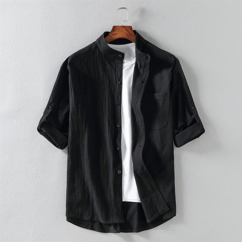 Santo Mandarin Collar Shirt