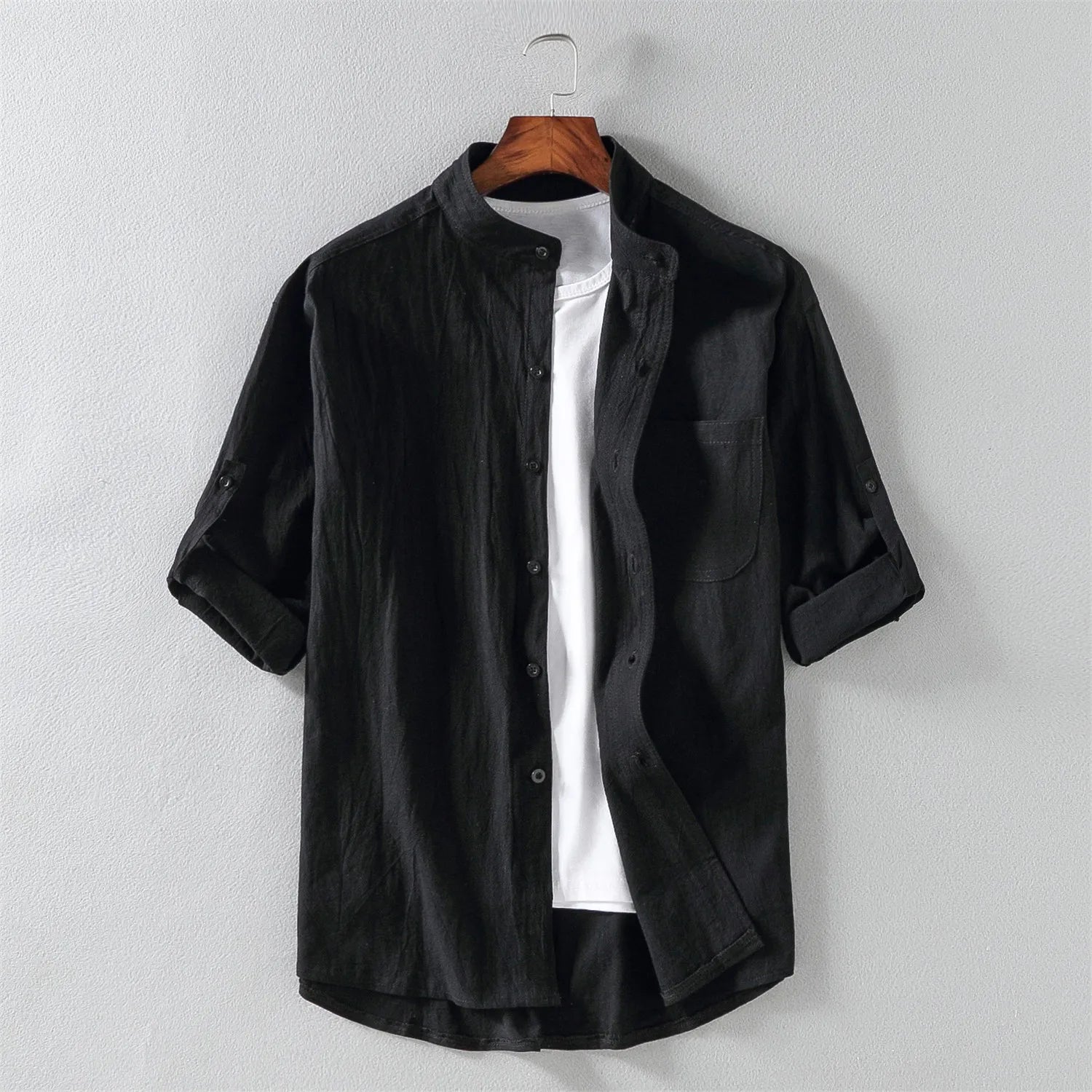 Santo Mandarin Collar Shirt