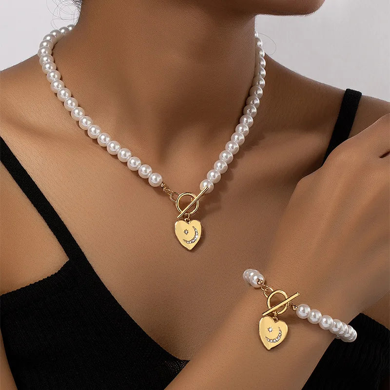 Elysford Pearl Heart Set