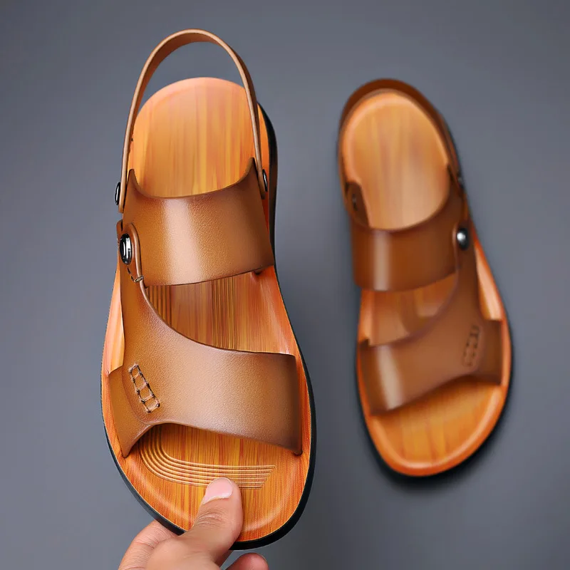 Marwick Leather Slide Sandals