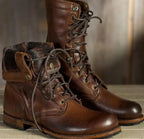 Heritage Leather Lace-Up Combat Boots