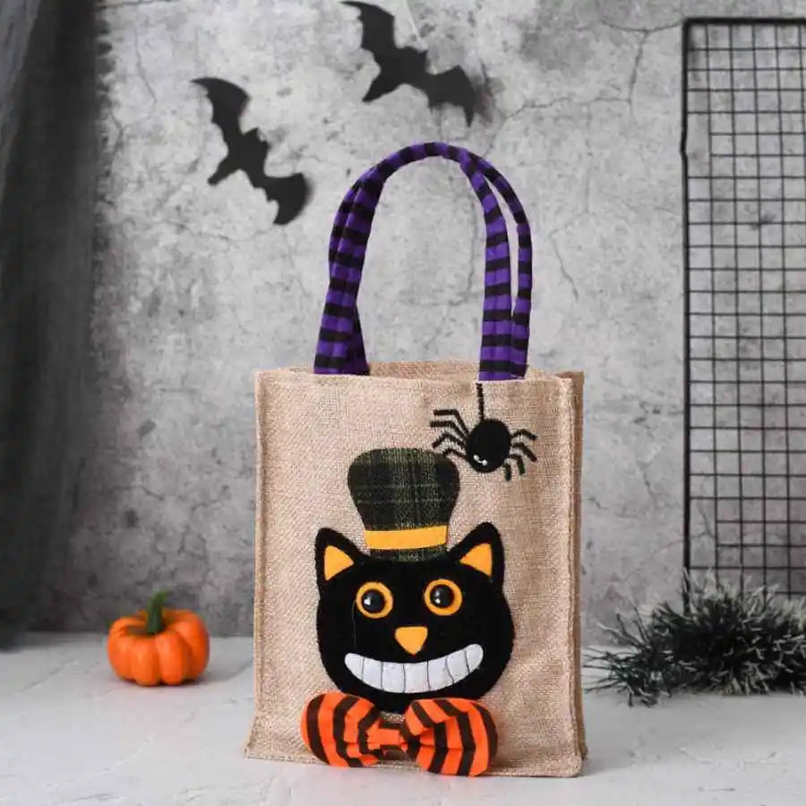 Embroidered Jute Treat Bag