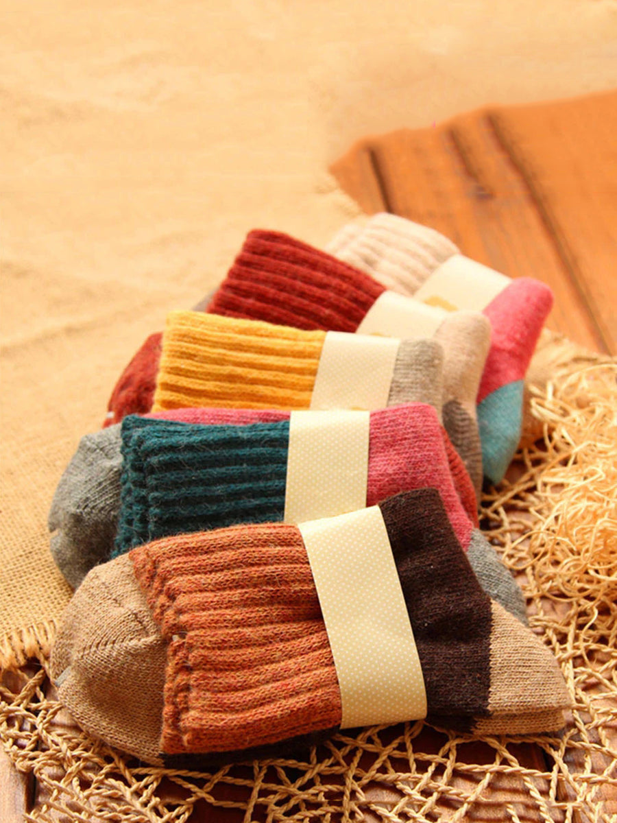 Cozy Winter Wool Socks – 5 Pair Set