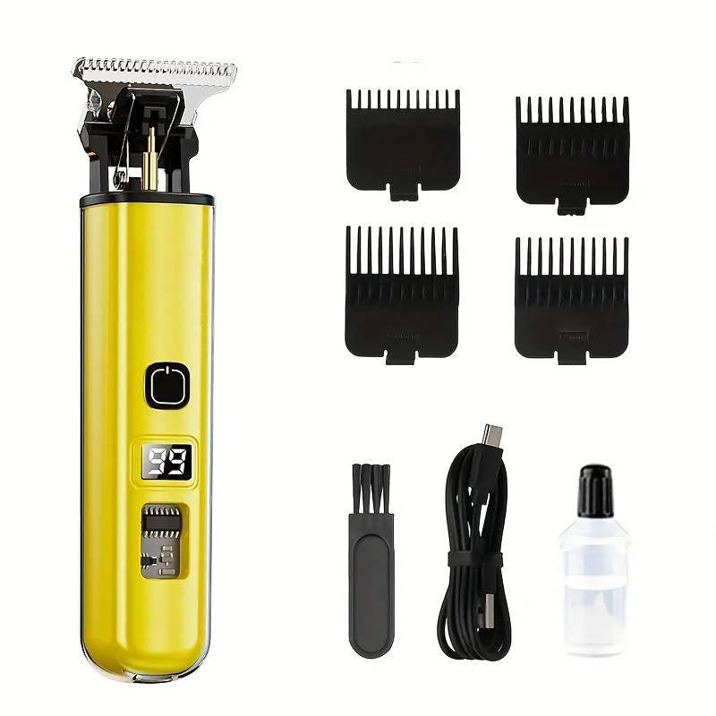 Professional Cordless Hair Clippers – Precision Trimmer with LED Display