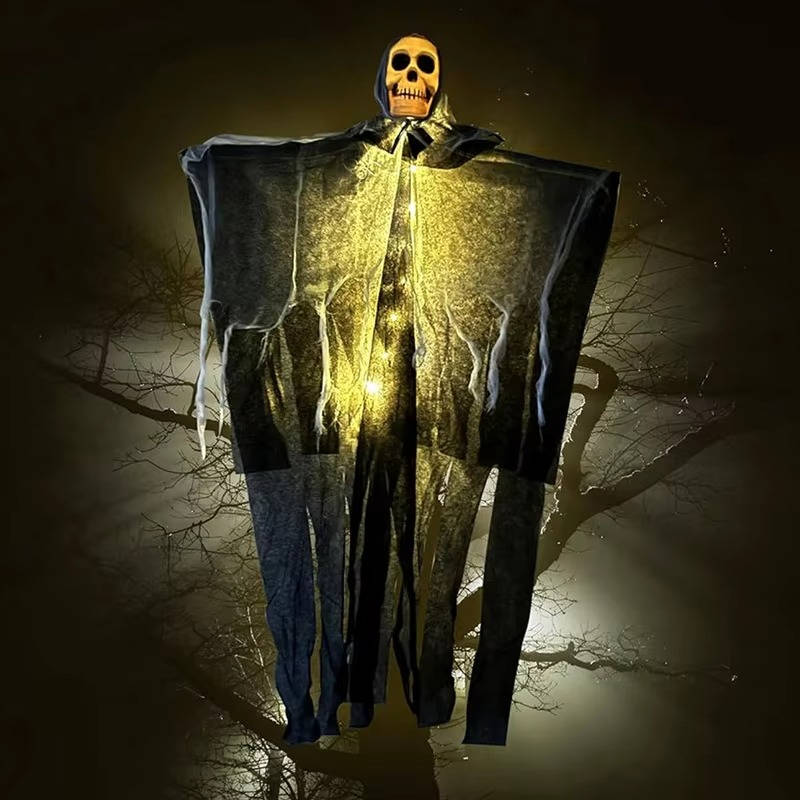 Glowing Skull Hanging Decorations – Set of Two