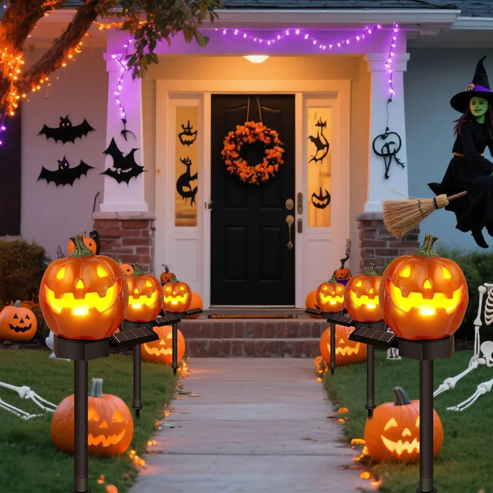 LED Pumpkin Pathway Lights for Outdoor Decoration