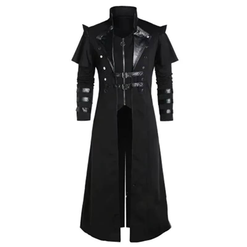 Men’s Medieval Warrior Costume – Long Robe with Armor Detail