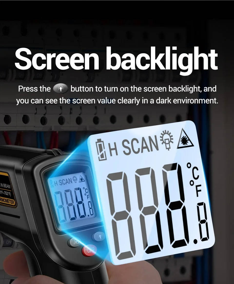 Infrared Laser Thermometer – All-in-One Digital Temperature Gun