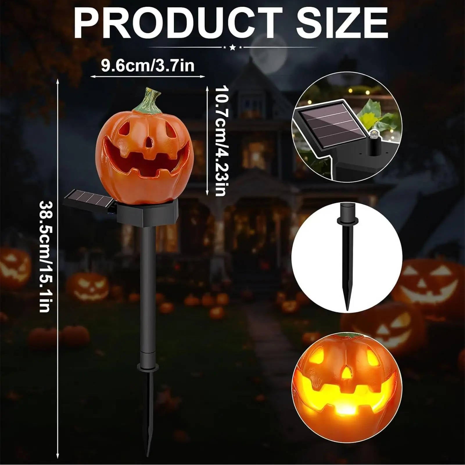 LED Pumpkin Pathway Lights for Outdoor Decoration