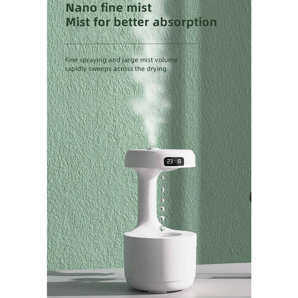 Small Humidifier with LED Display – Quiet Air Moisturizer for Home & Office