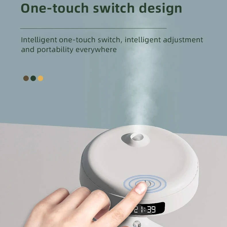 Small Humidifier with LED Display – Quiet Air Moisturizer for Home & Office