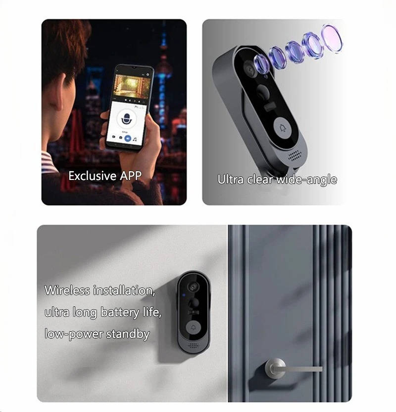 Wireless Smart Video Doorbell – HD, Night Vision, No Subscription