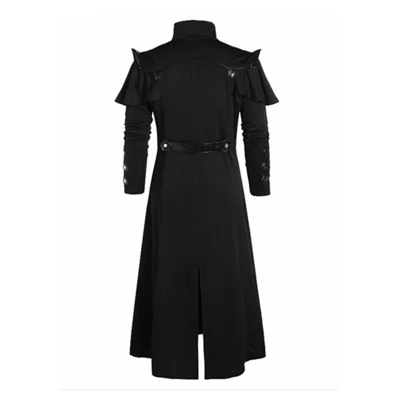 Men’s Medieval Warrior Costume – Long Robe with Armor Detail