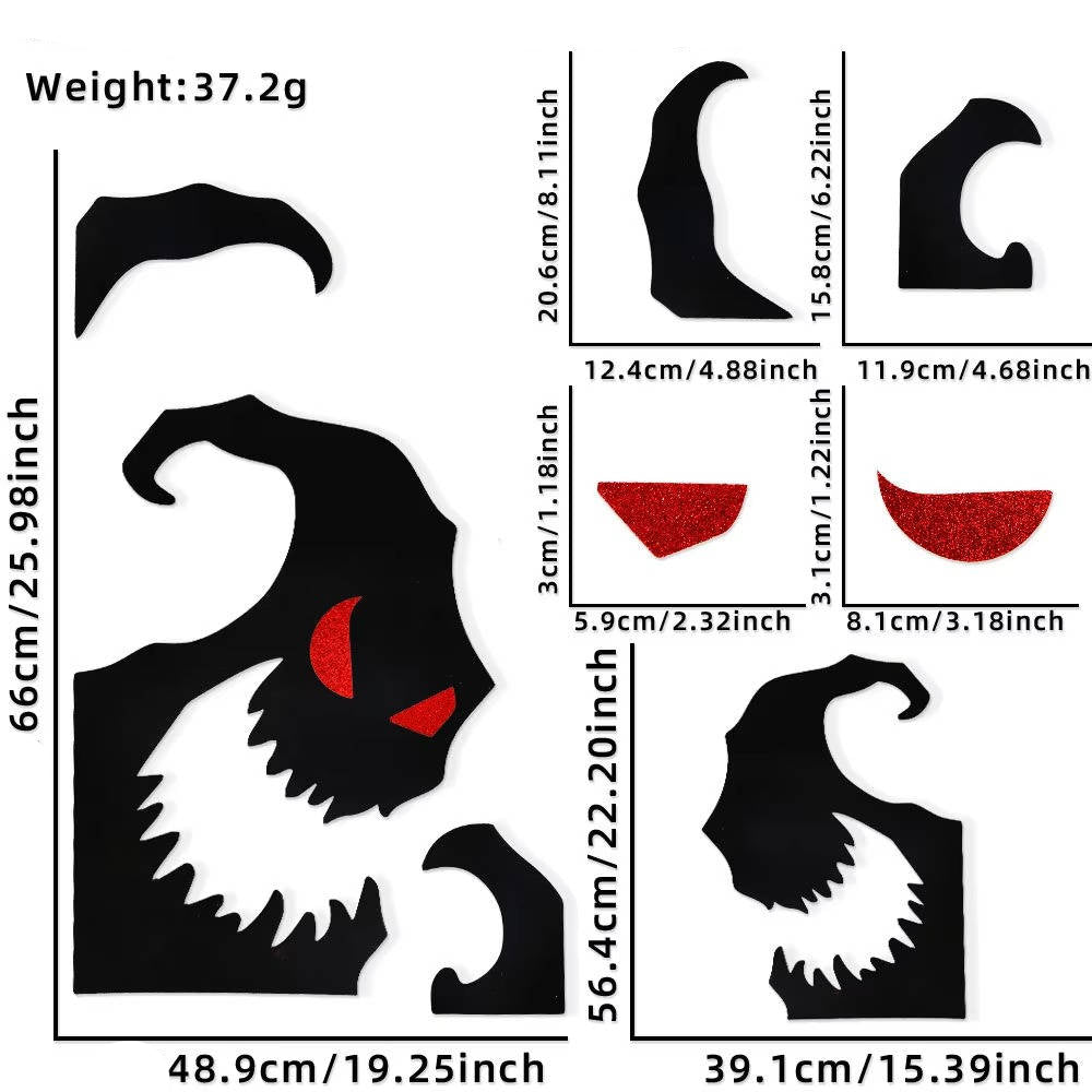 Creepy Window Silhouette Stickers