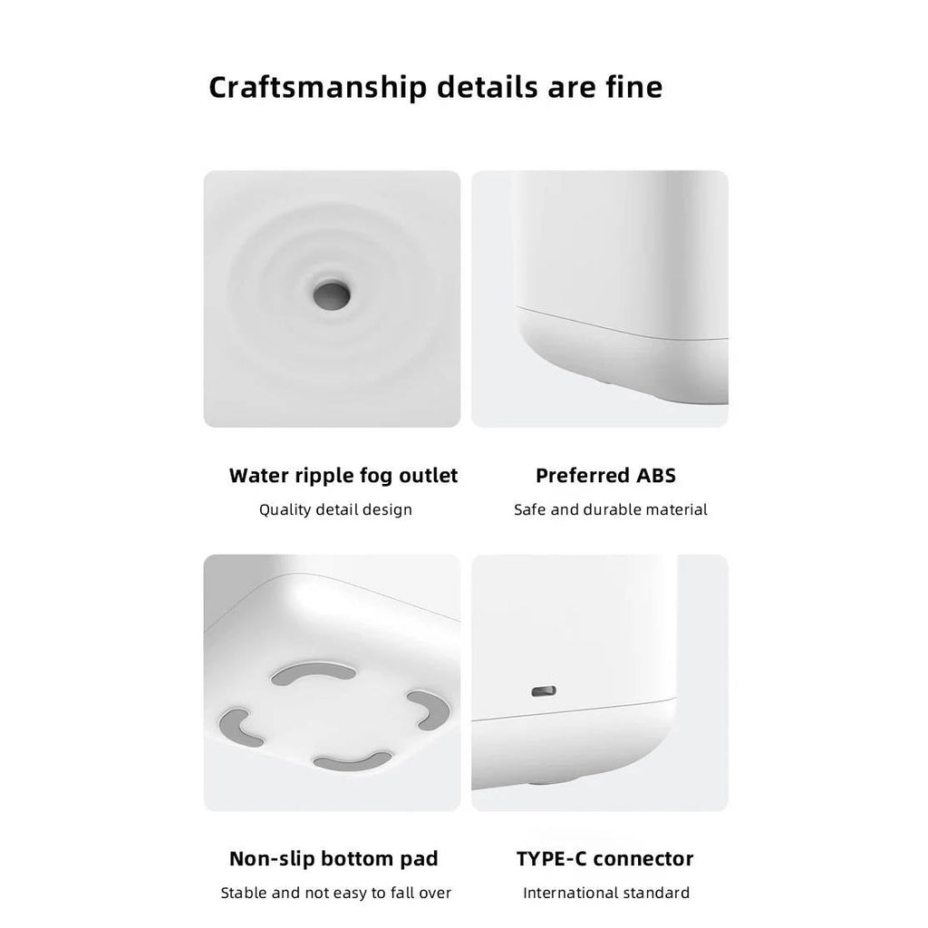Small Humidifier with LED Display – Quiet Air Moisturizer for Home & Office