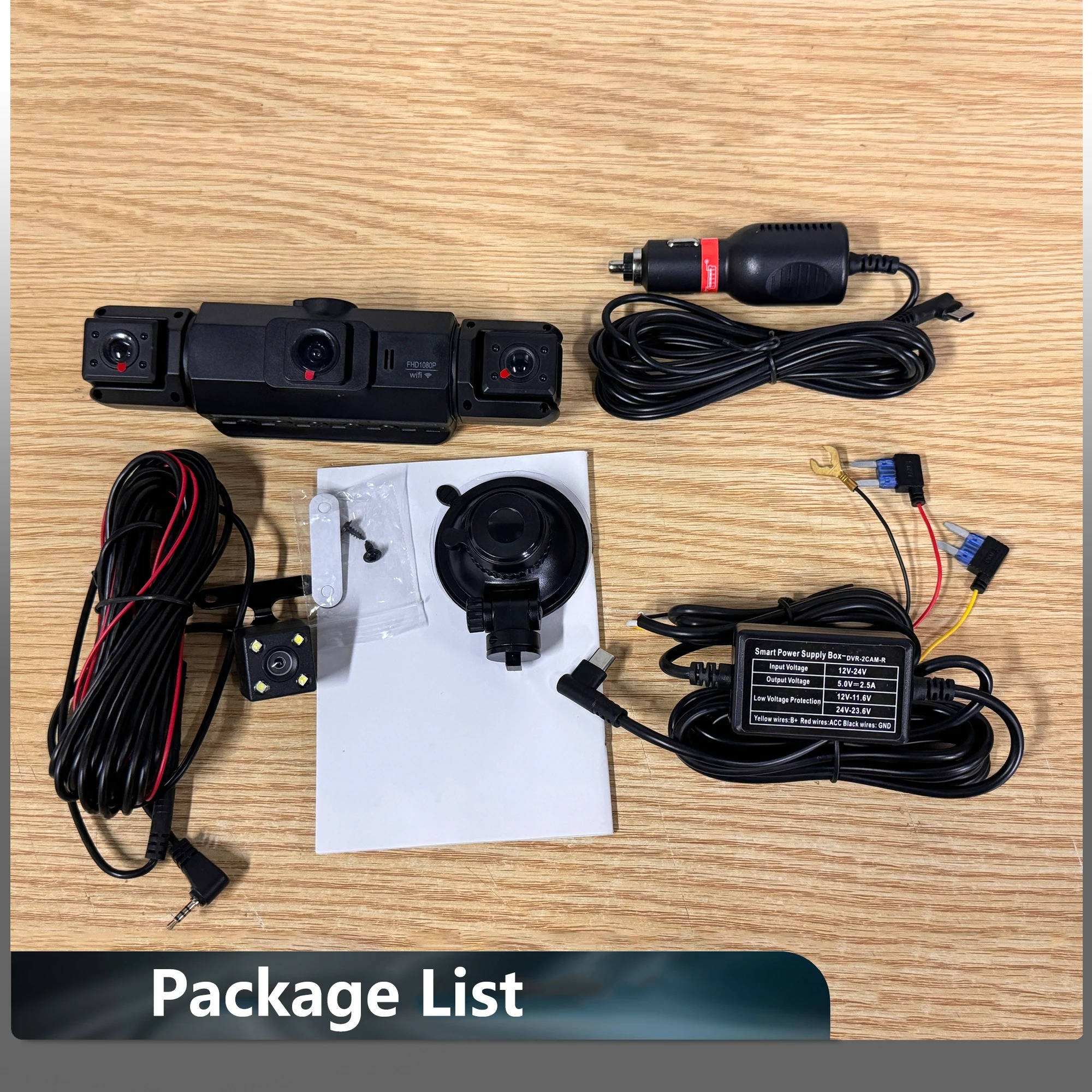 Wireless Car Dash Cam – Front & Rear with Night Vision