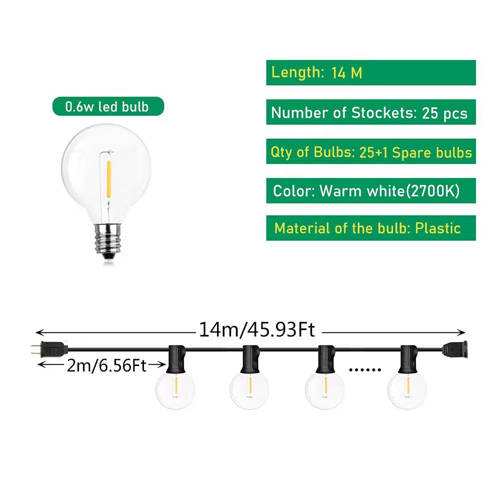 LED Outdoor String Lights – Waterproof Patio & Garden Lighting