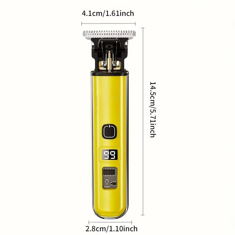 Professional Cordless Hair Clippers – Precision Trimmer with LED Display