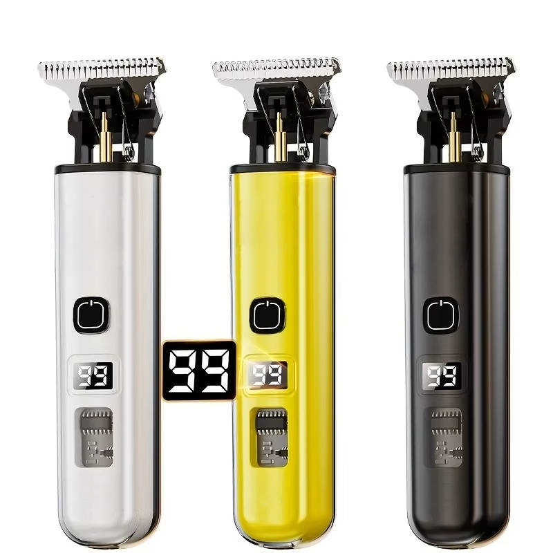 Professional Cordless Hair Clippers – Precision Trimmer with LED Display