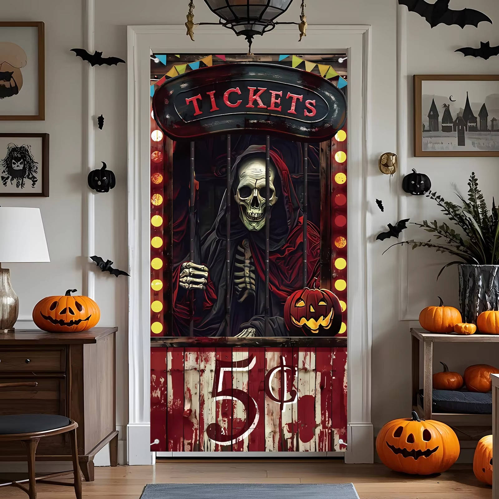 Creepy Door Cover Decoration