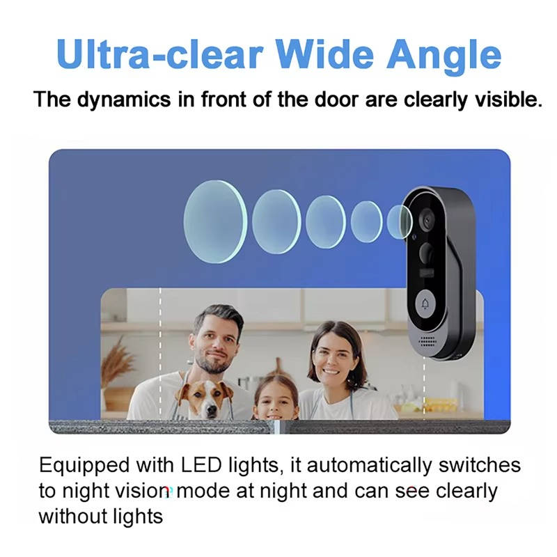 Wireless Smart Video Doorbell – HD, Night Vision, No Subscription