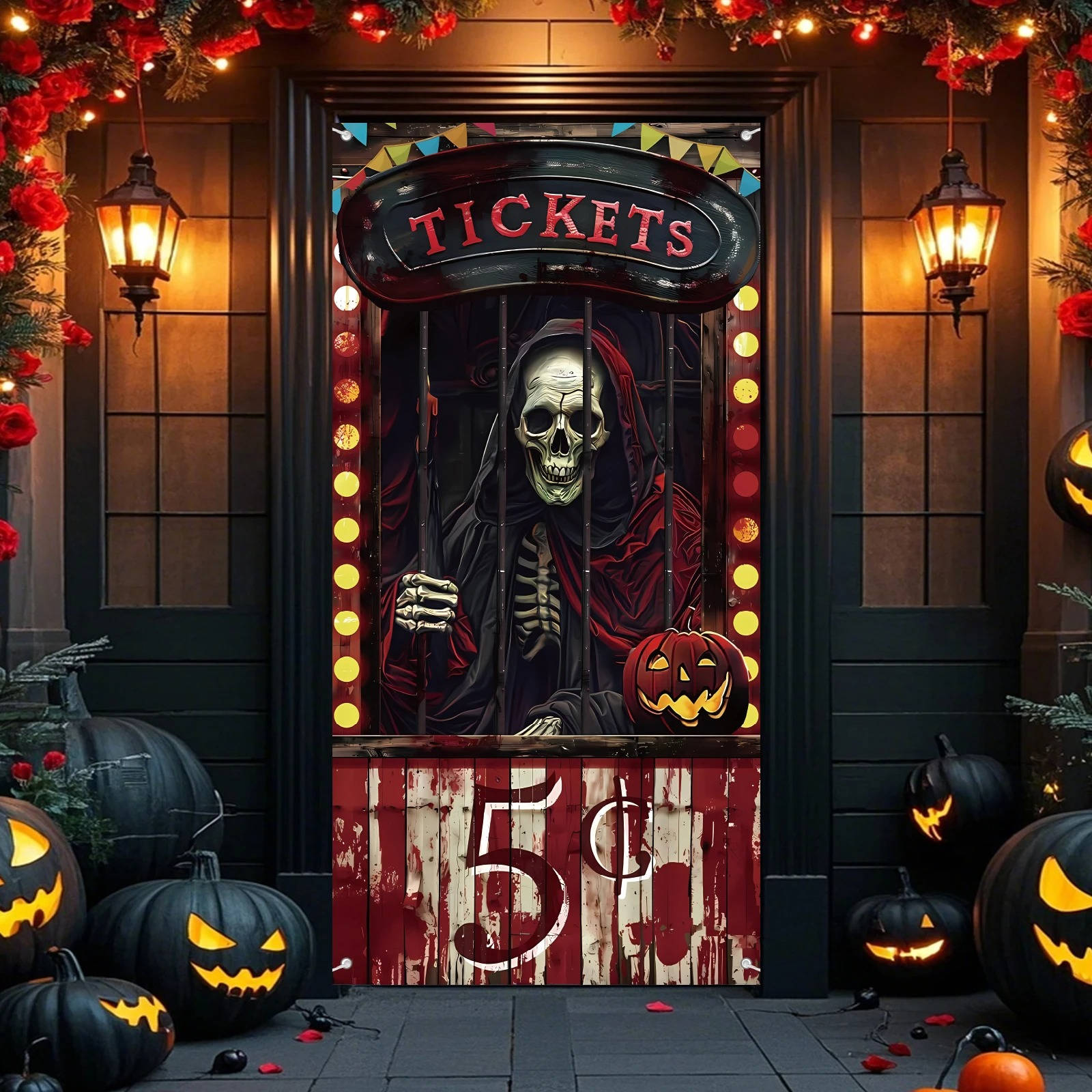 Creepy Door Cover Decoration