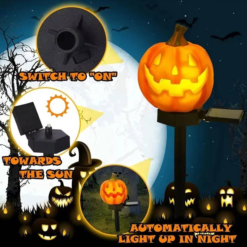 LED Pumpkin Pathway Lights for Outdoor Decoration