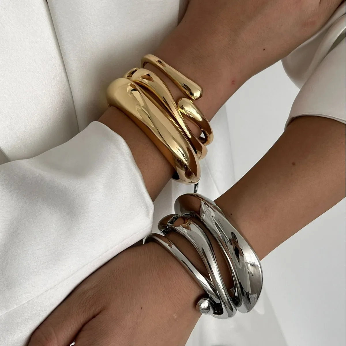 Waveform Cuff Bracelet Set