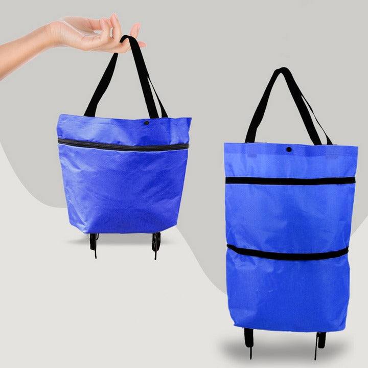 Foldable Shopping Tote with Wheels