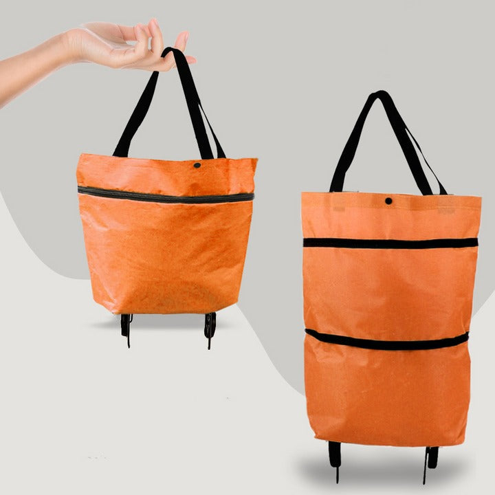 Foldable Shopping Tote with Wheels