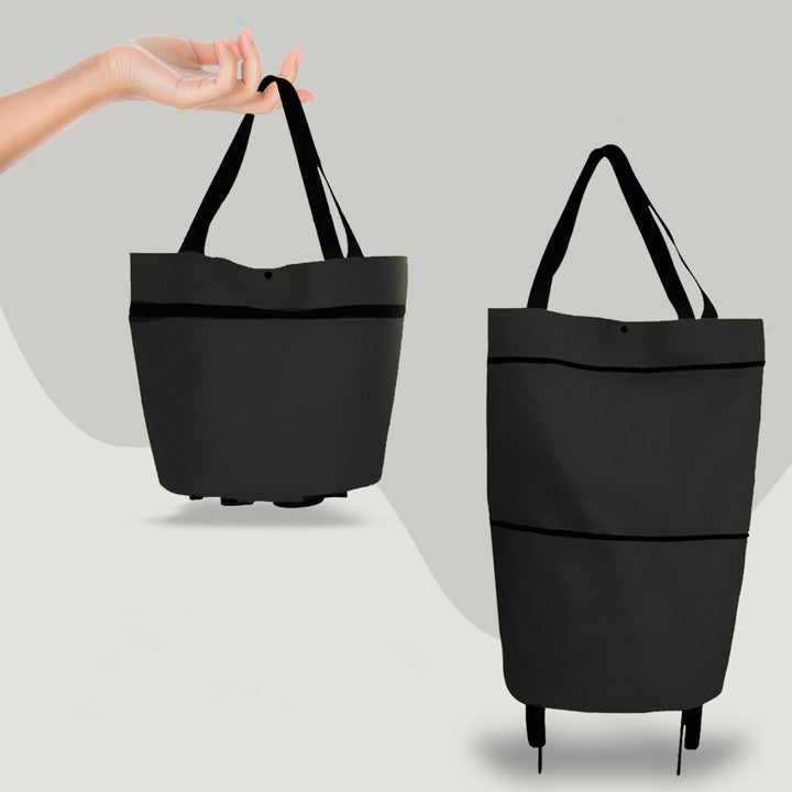 Foldable Shopping Tote with Wheels