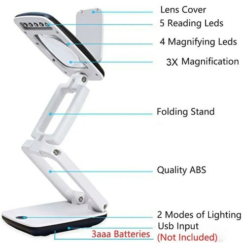 Full-Page Floor Magnifying Lamp – Hands-Free