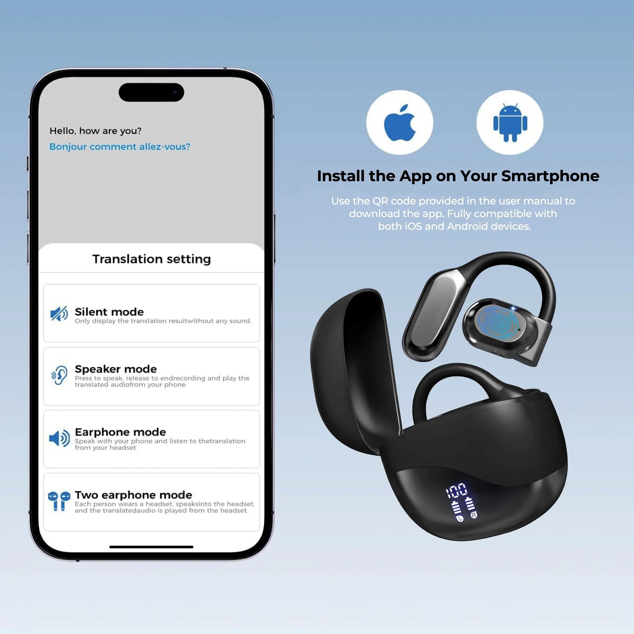 Smart Real-Time Translation Earbuds – Speak & Understand Instantly