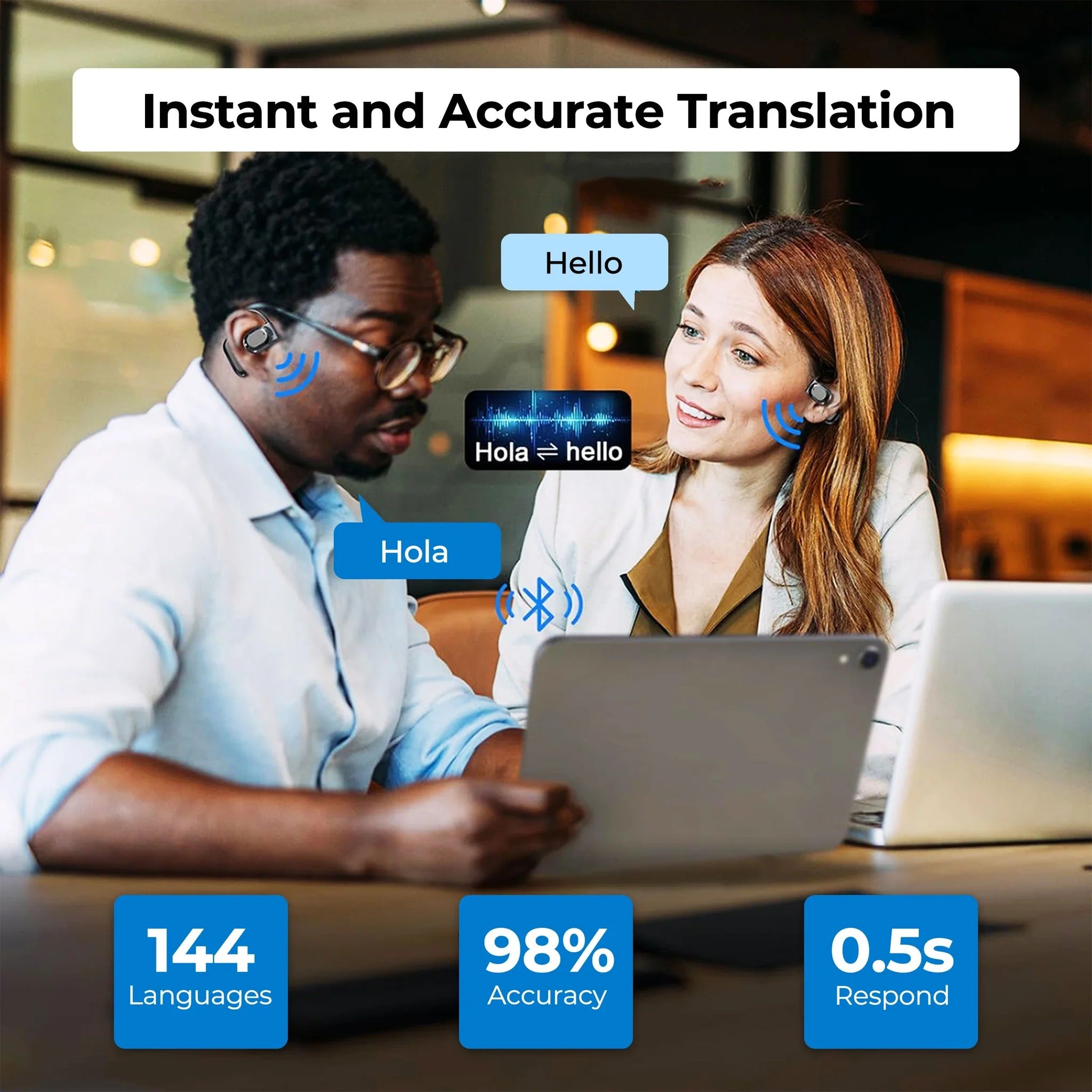 Smart Real-Time Translation Earbuds – Speak & Understand Instantly