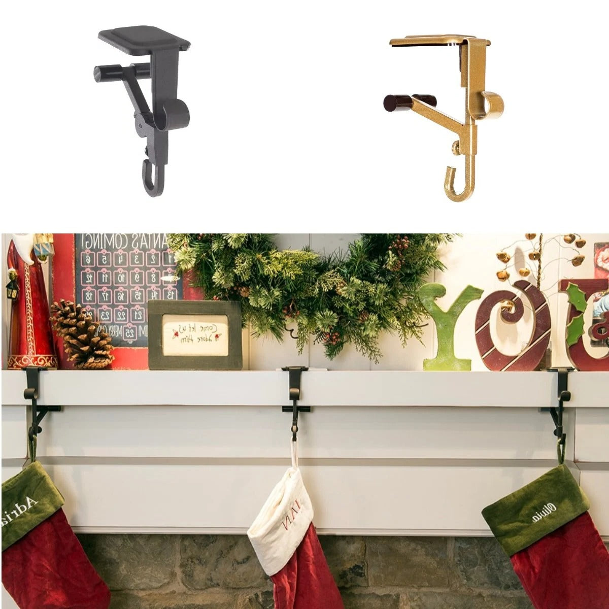 Garland Christmas Stocking Holders for Mantle – Strong & Stylish Holiday Hangers