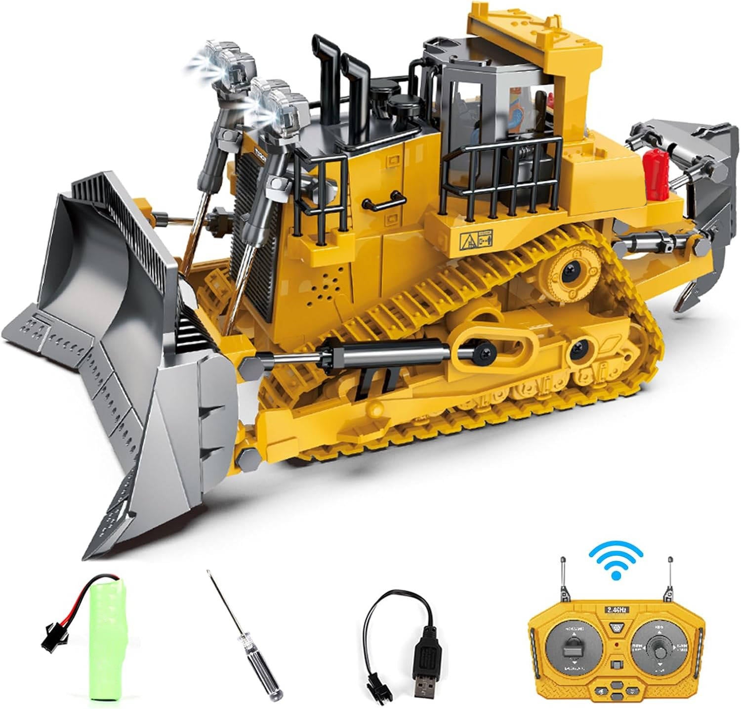 4WD Remote Control Excavator & Bulldozer Dump Truck – Realistic Construction Toy