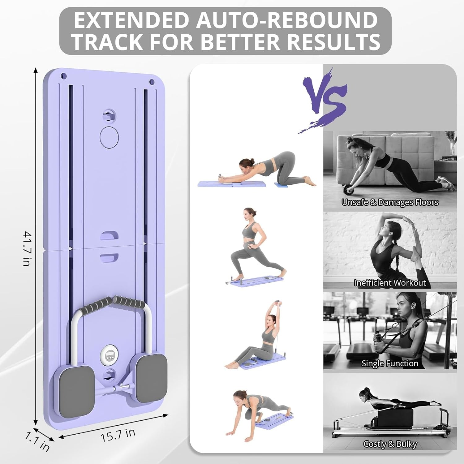 Portable Pilates Reformer Board – Full-Body Workout Anywhere