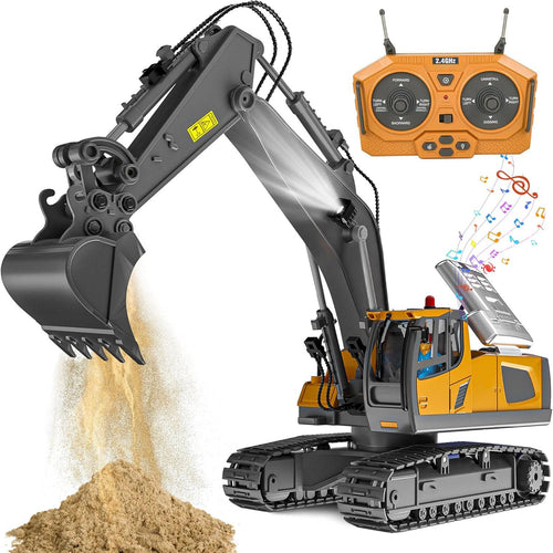 4WD Remote Control Excavator & Bulldozer Dump Truck – Realistic Construction Toy