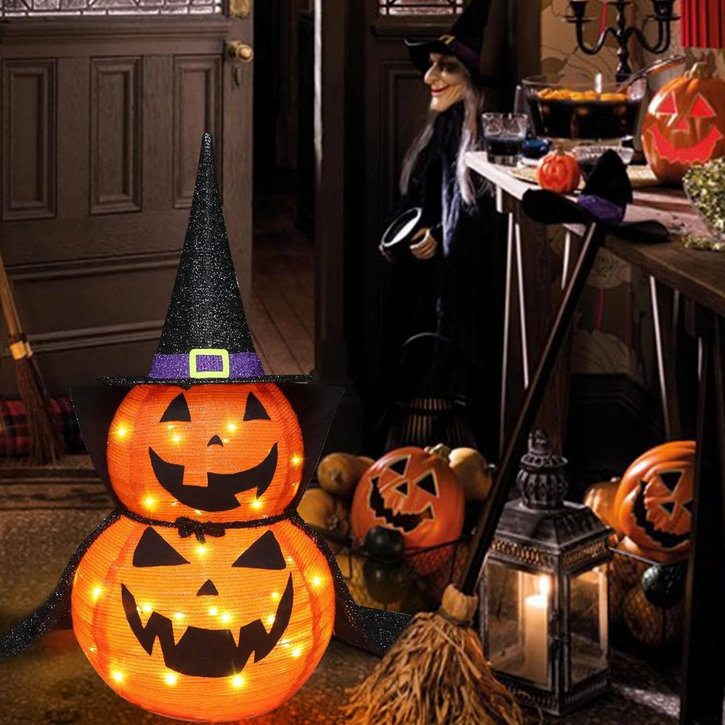 Collapsible LED Pumpkin Garden Decoration Set