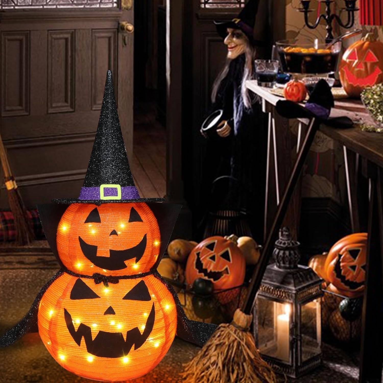 Collapsible LED Pumpkin Garden Decoration Set
