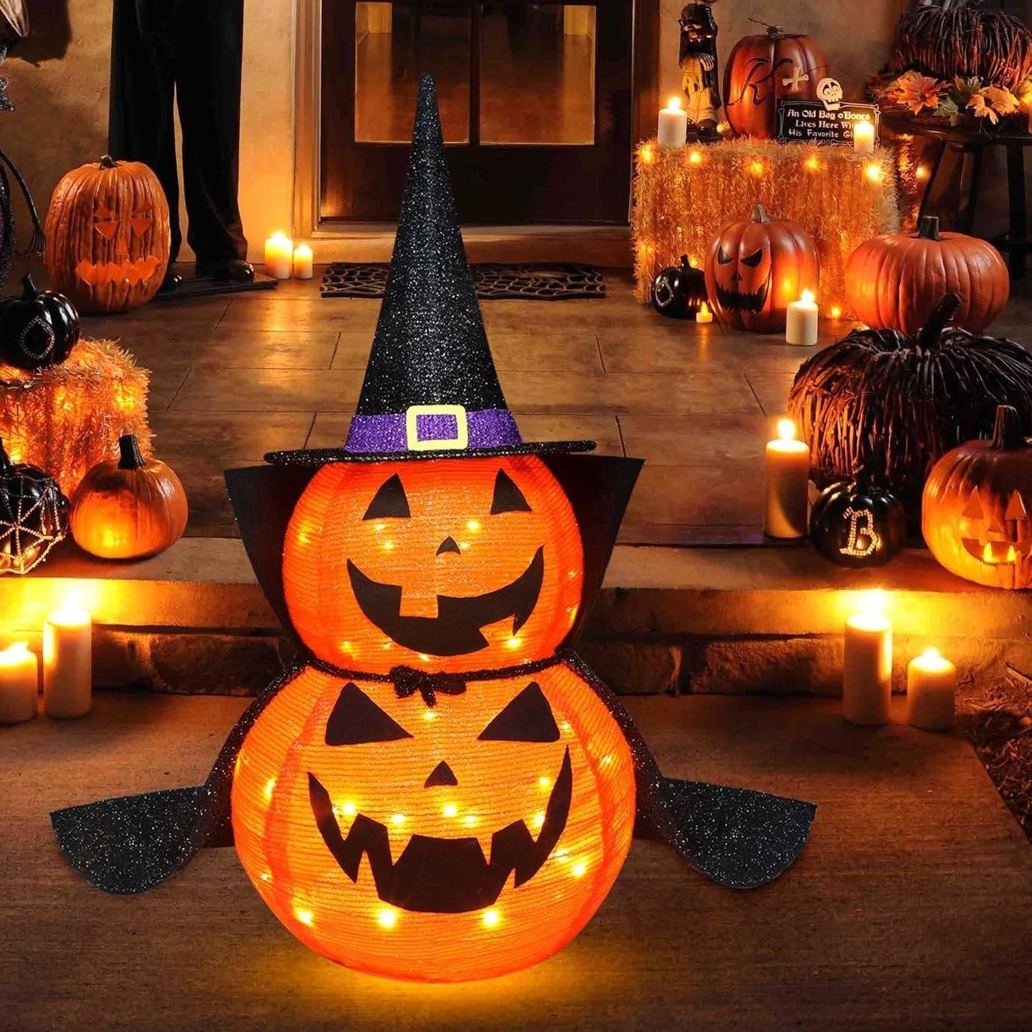 Collapsible LED Pumpkin Garden Decoration Set