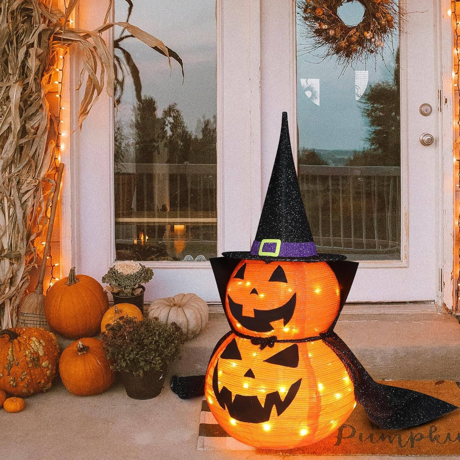 Collapsible LED Pumpkin Garden Decoration Set