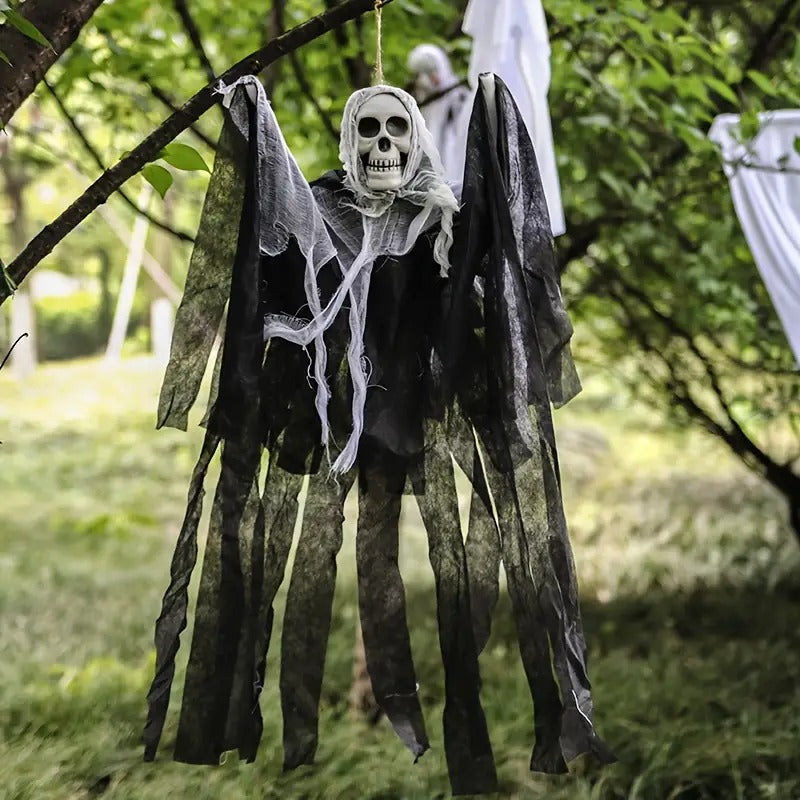 Glowing Skull Hanging Decorations – Set of Two