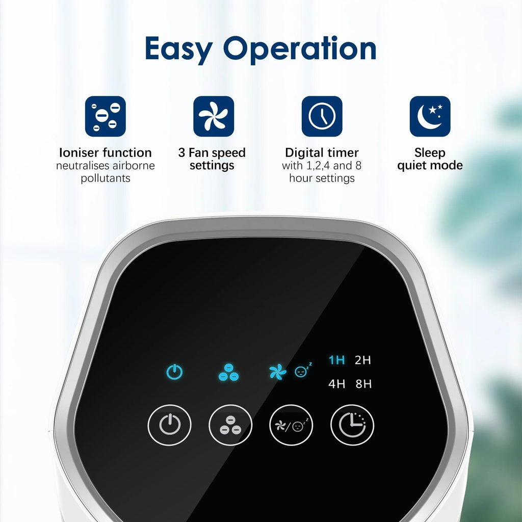 Compact HEPA Air Purifier – 200 sq. ft. Coverage, 99.9% Particle Removal